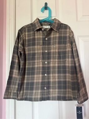 Kids boys Abercrombie plaid shirt